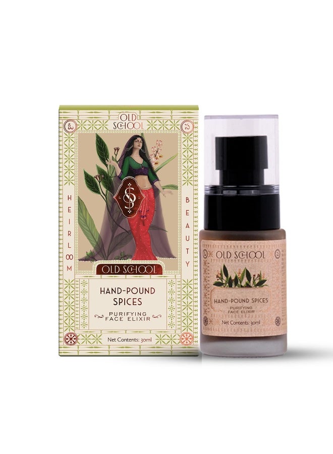 Old School Rituals Hand-Pounded Spices Purifying Face Elixir | Detoxifying & Clarifying Serum for Healthy, Glowing Skin | Anti-Acne, Pigmentation, and Anti-Aging | Infused with Natural Spices | 30ml - Image 4